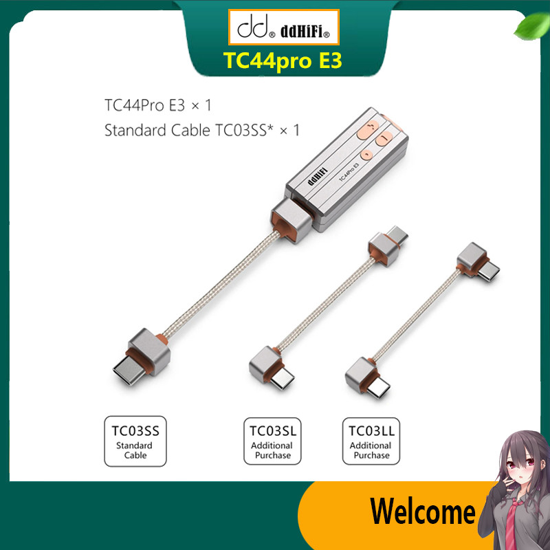 DD ddHiFi TC44Pro E3 Hi-Res DAC/AMP Adapter พร้อม Dual CS43198 DAC, 3.5 มม.และ 4.4 มม.เอาต์พุต Balan