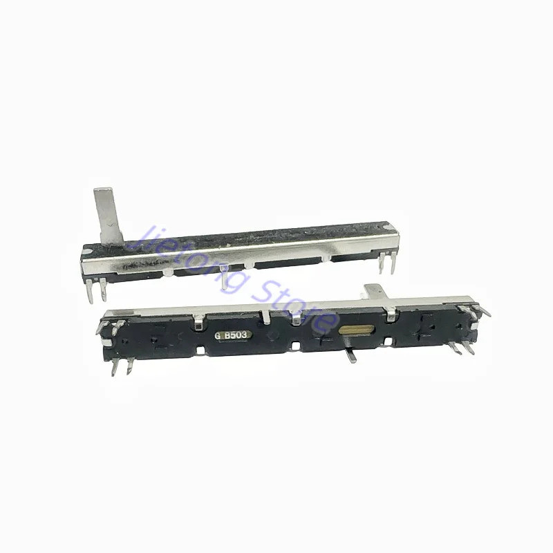 2pcs 75 มม.ตรงสไลด์ Potentiometer B503 Double Fader B50K Soundcraft EFX8 Fader 8Pins