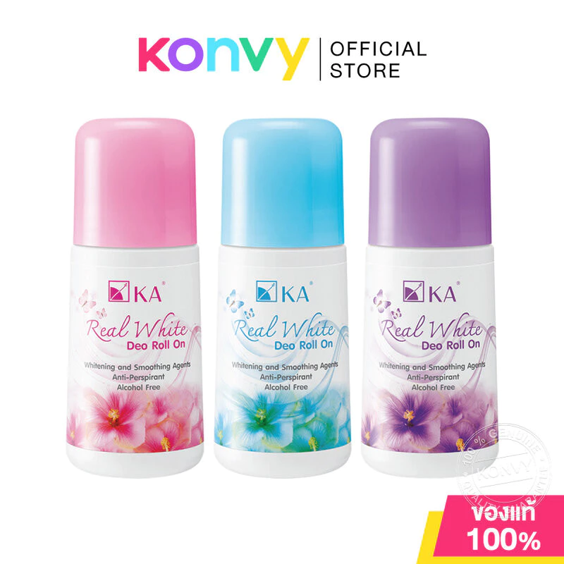 KA Real White Deo-Roll on เคเอ โรลออนระงับกลิ่นกาย 25ml (Tidy/Grace/Freshly)