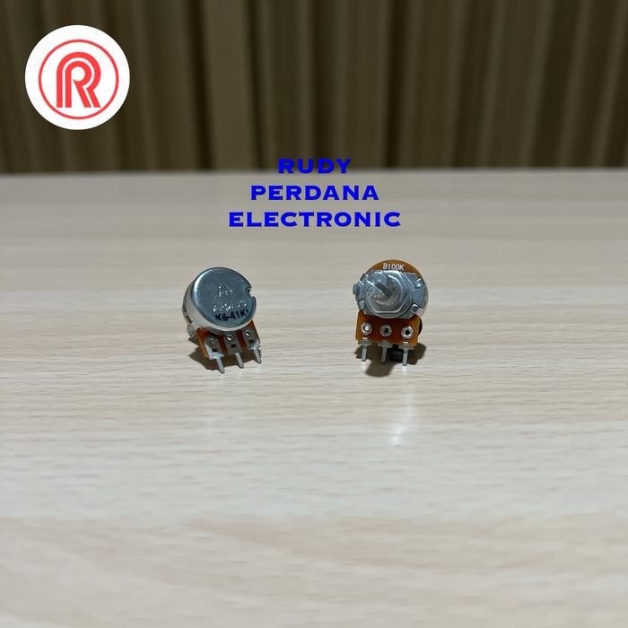 ZL99 POTENSIO 100K OHM Ω MONO ROTARY CLICK SHORT AS A-PLUS APLUS ALPHA