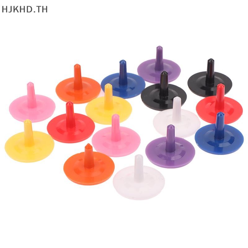 20 ชิ้นคละสีกอล์ฟมาร์คแบบพกพาทรงกลมพลาสติกตําแหน่งกอล์ฟอุปกรณ์เครื่องหมายสําหรับนักกอล์ฟ