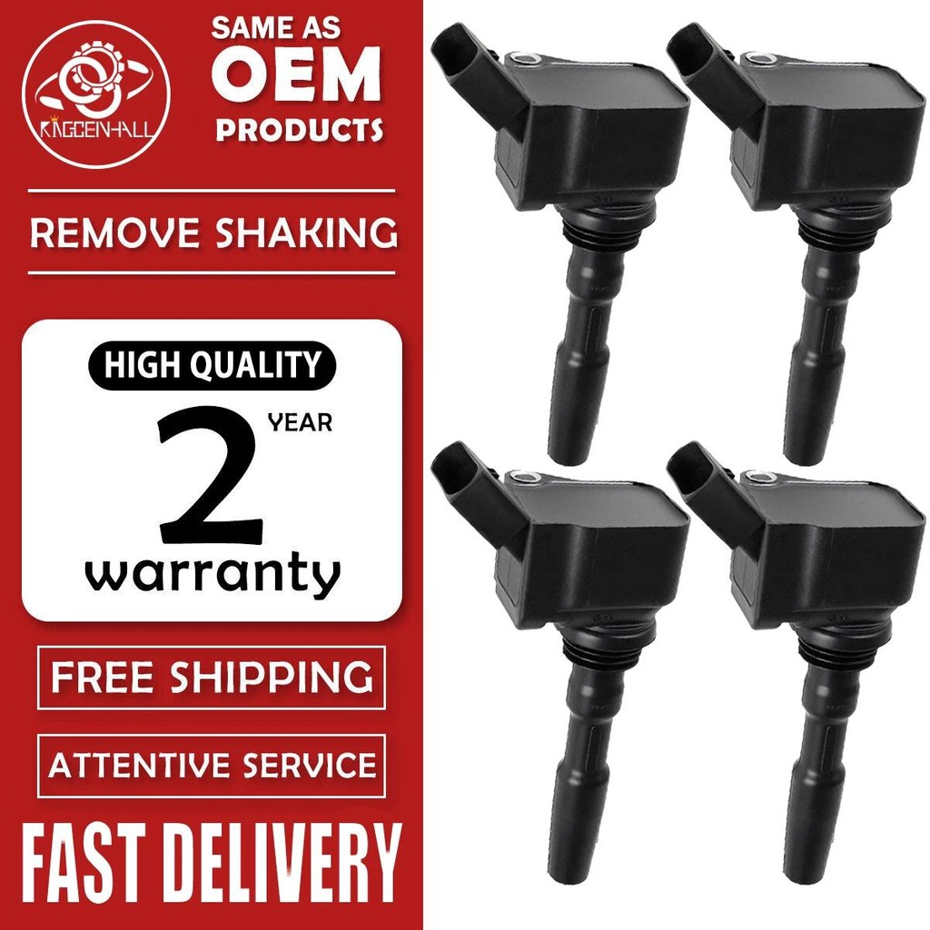 4PCS คอยล์จุดระเบิด 04E905110C สําหรับ EA211 Audi A1 A3 VW POLO GOLF MK7 Skoda Yeti Fabia ใหม่ Tigua