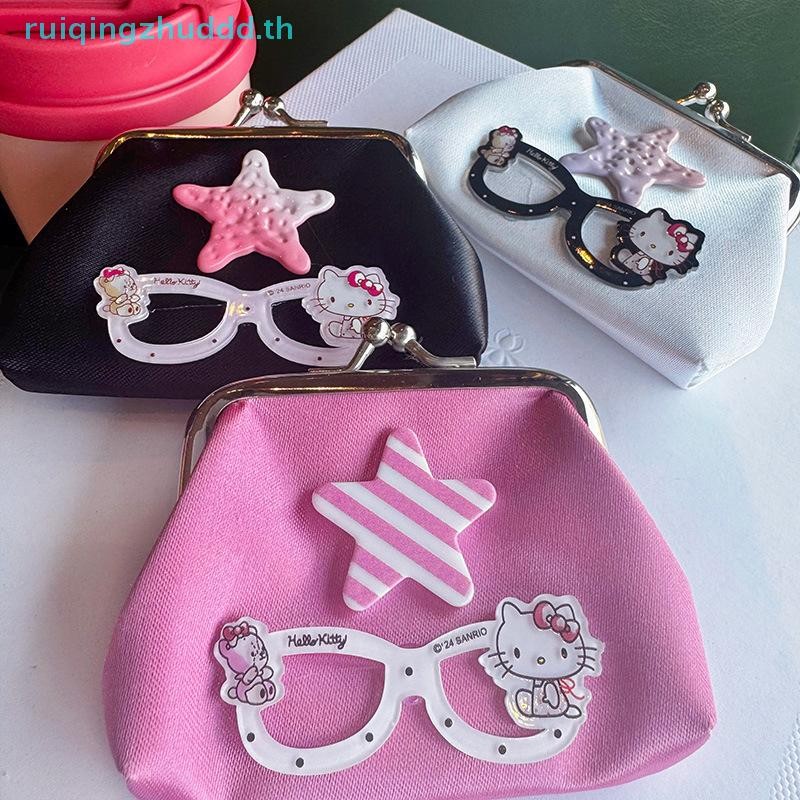 [MZ] กระเป๋าเงินคิตตี้>Hello Kitty ทรงสร้อยคอ มีช่องเก็บเหรียญและสายหูฟัง สไตล์ยุค Y2K