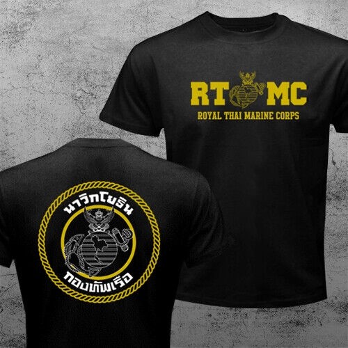 เสื้อยืดผู้ชาย RTMC Royal Thai Marine Corps ทหารนาวี ทหารบก แขนสั้น พรีเมี่ยม 100% cotton คอลล์กลม S