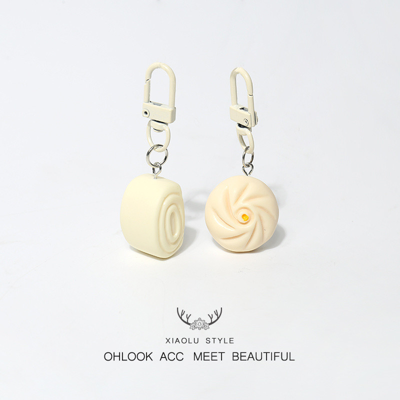 [G-Plus Studio] Steamed Bun Pendant Egg Bag Pendant Breakfast Series พวงกุญแจสไตล์ใหม่