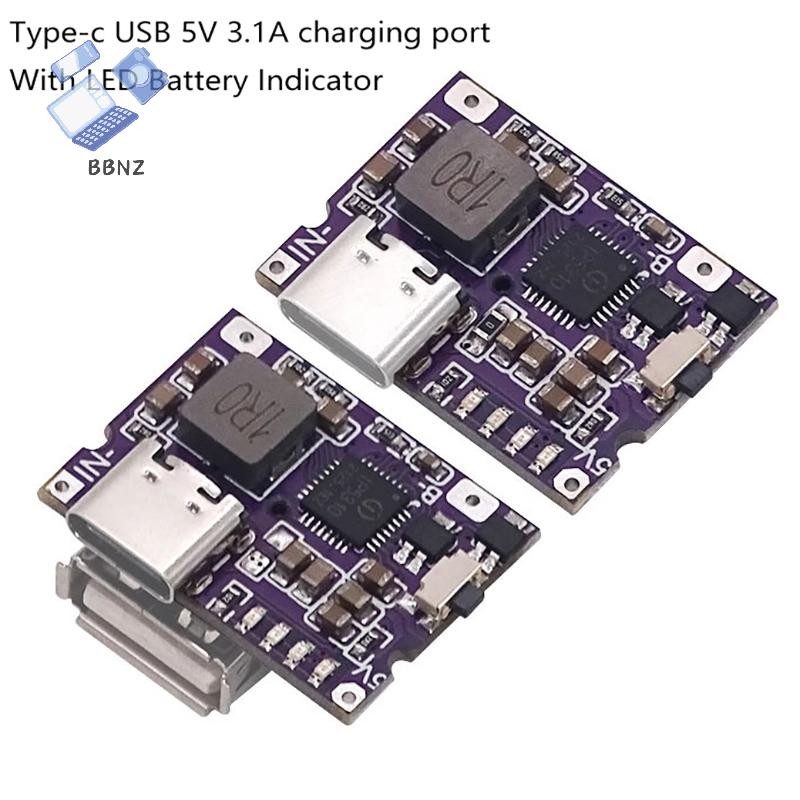 [BBNZ] Type-C USB 5V 3A Boost Converter Step-Up Power Module IP5310 อุปกรณ์เสริมมือถือพร้อมสวิตช์ LE