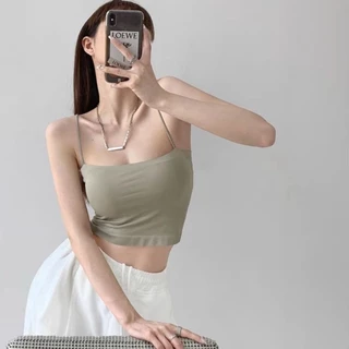 🌙Soroh🌙เสื้อสายเดี่ยว มีฟองน้ำ สีพื้น เข้ารูป ผ้ายืด⭐️เสื้อกล้ามผู้หญิง ใส่สบาย✨#FY1803/FY1806