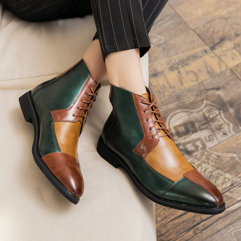 ผู้ชาย Mid-Top Chukka รองเท้า Casual Oxford Dress Boot สําหรับชายหนัง Upper Lace-Up รองเท้าทุกวัน - รูปที่ 7