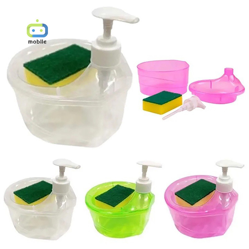 [maygood] เครื่องจ่ายสบู่และที่วางขัดพื้น al ภาชนะล้างจาน 1000ml เครื่องจ่ายสบู่ล้างจานอ่างล้างจานแบบแมนนวล {TH}