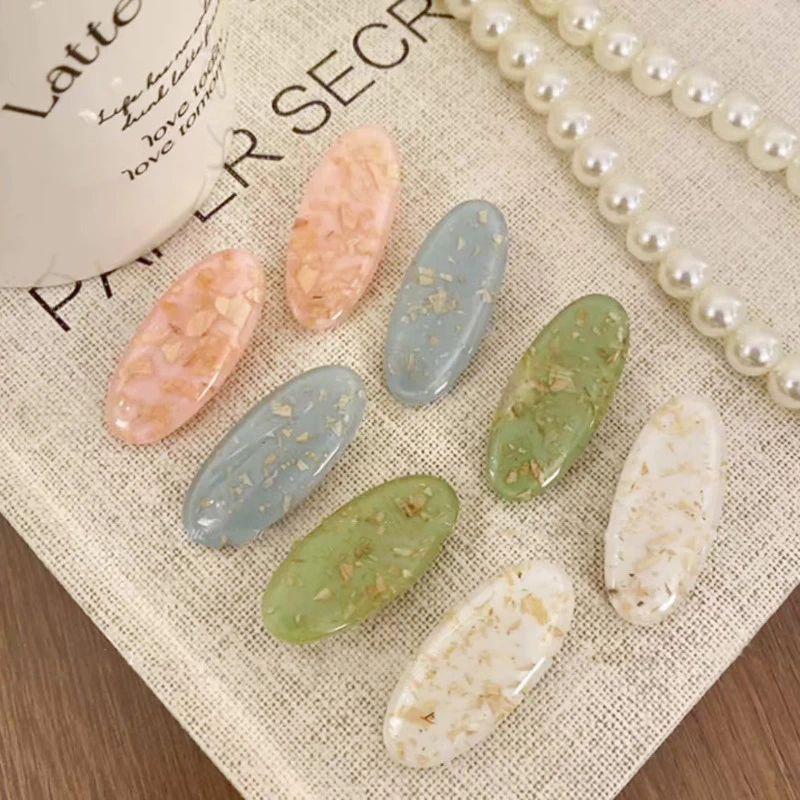 🇹🇭พร้อมส่งในไทย🇹🇭ใหม่ กิ๊บปากเป็ด ทรงวงรี สีสันสดใส ด้านข้าง เครื่องประดับผม แฟชั่นสําหรับผู้หญิง