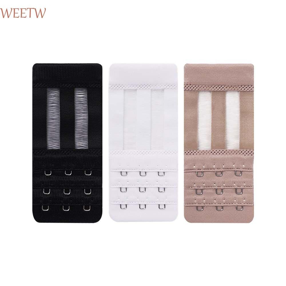 Weekw Extenders สายรัดเปลี่ยน Simple 3 ตะขอ 2 แถวพร้อมหัวเข็มขัด Bra Extension Buckle สําหรับ Bra ชุดชั้นในสายรัด
