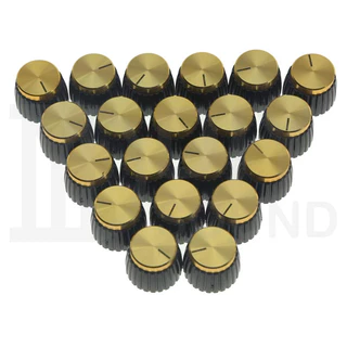 DIYsound (1ชิ้น) ลูกบิดวอลลุ่ม 20mm 16mm 15mm ลูกบิดเครื่องขยาย ลูกบิด วอลุ่ม มาแชล ดำทอง ขาวทอง เสรยง สำหรับ TB21,502mt,1002mtใส่ได้แบบไม่ย้ายวอล