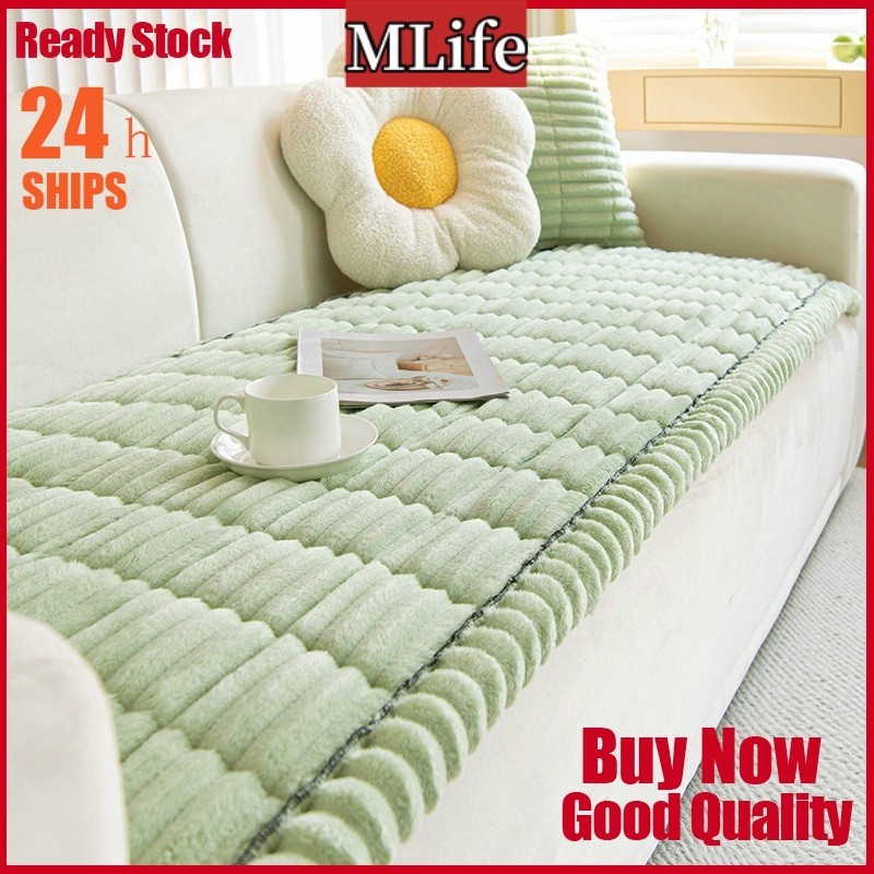 【MLife】ผ้าลูกฟูก โซฟา ผ้ากํามะหยี่ขนนิ่ม เบาะโซฟา 1 2 3 4 ที่นั่ง หนา ใหม่ กันลื่น เบาะรองนั่ง ปลอกโซฟา