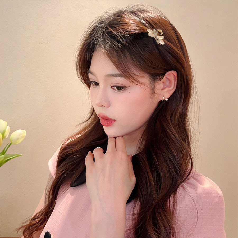 โบว์โอปอล Rhinestone ระดับไฮเอนด์ประณีตผมครึ่งผูกผมอารมณ์ Elegant G - รูปที่ 6