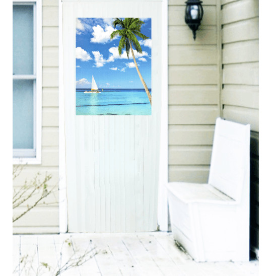 GlobalHouse Davinci มู่ลี่ประตูPVC80x200ซม.ลายSEA สินค้าของแท้คุณภาพดี