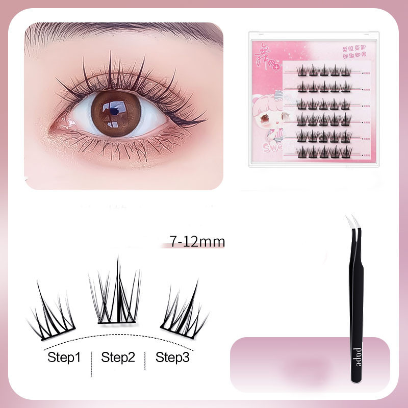 Nature Lazy Sunflower Eyelashes ขนตาปลอมคลัสเตอร์เดี่ยว Eyelash Extensions Lashes (ไม่ต้องใช้กาว)