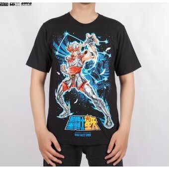 Saint Seiya เสื้อยืดวัสดุเจอร์ซีย์ | เสื้อยืด Baju Jersi Anime Saint Seiya | เสื้อยืด Saint Seiya