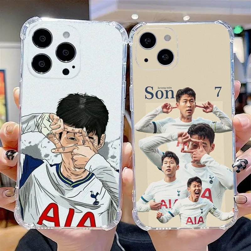 TK-1 เกาหลี Son H-Heung-mins ฟุตบอลเคสโทรศัพท์สําหรับ iPhone 17,15,14,13,12,11 Plus,Pro,Max,XR,XS,X,