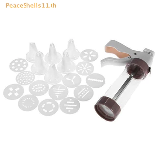 Peaceshells 20 ชิ้นคุกกี้กดทําปืนบิสกิตแม่พิมพ์เค้กชุดคุกกี้กดทําเครื่อง TH