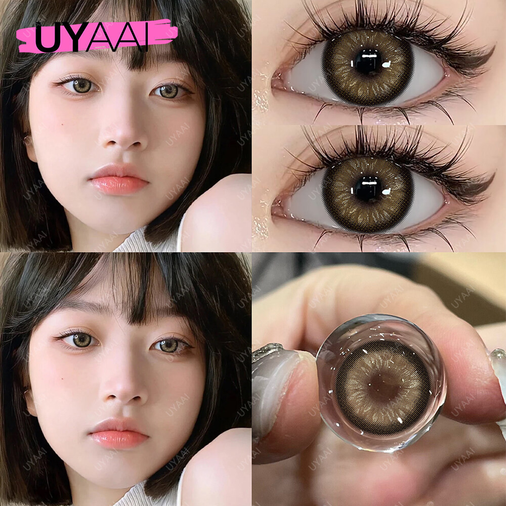 UYAAI 【0.00~-6.00】 1 คู่คอนแทคเลนส์สี Black Swan รายเดือน ชุดคอนแทคเลนส์ รายเดือน ปริมาณน้ำ 42% Contact Lens 14.5mm