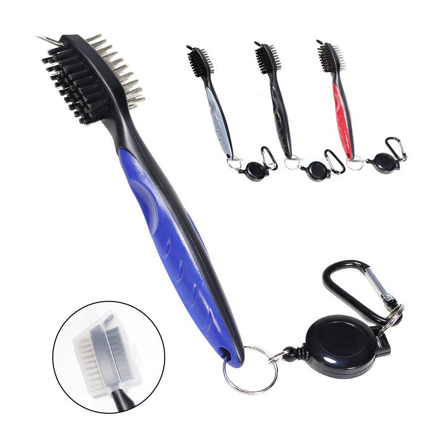 แปรงทำความสะอาดไม้กอล์ฟ 2 หัวแปรง แบบพกพา 2-Sided Brush รหัสสินค้า LB004