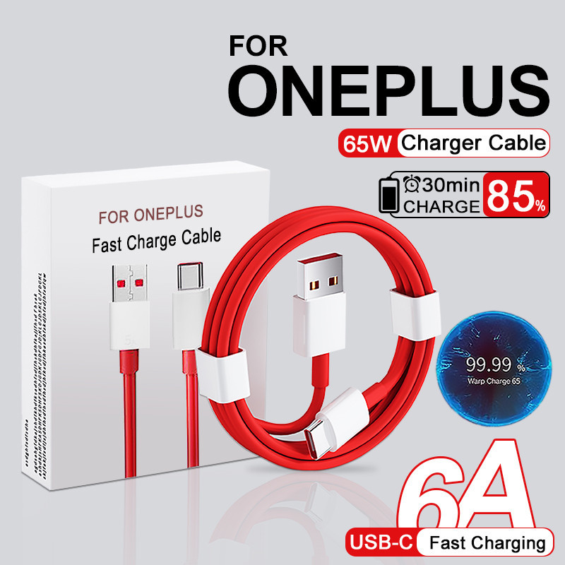 PD 65W สําหรับ OnePlus Ace 9RT 9R 8 7 Pro 7T USB C ถึง Type C สายชาร์จ Warp Charge 6T 5T 5 3T สายไฟ