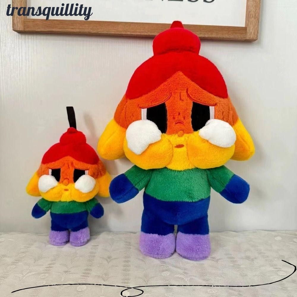 Transquillity Crybaby พวงกุญแจ, อุปกรณ์เสริมพวงกุญแจรถแบบพกพา Popmart Bag Crybaby จี้, พวงกุญแจขนาดเล็กการ์ตูนของเล่นตุ๊กตานุ่ม