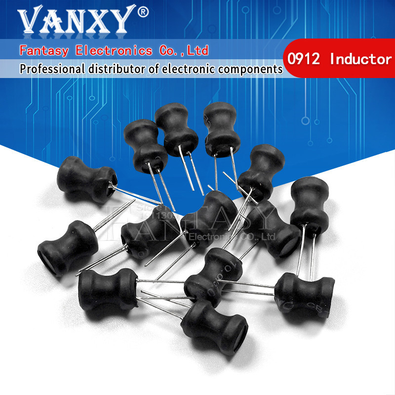 10 ชิ้น Unshielded Wirewound DIP power Inductor 0912 (9*12 มม.) 100uH 220uH 330uH 470uH 1mH 2.2mH 3.