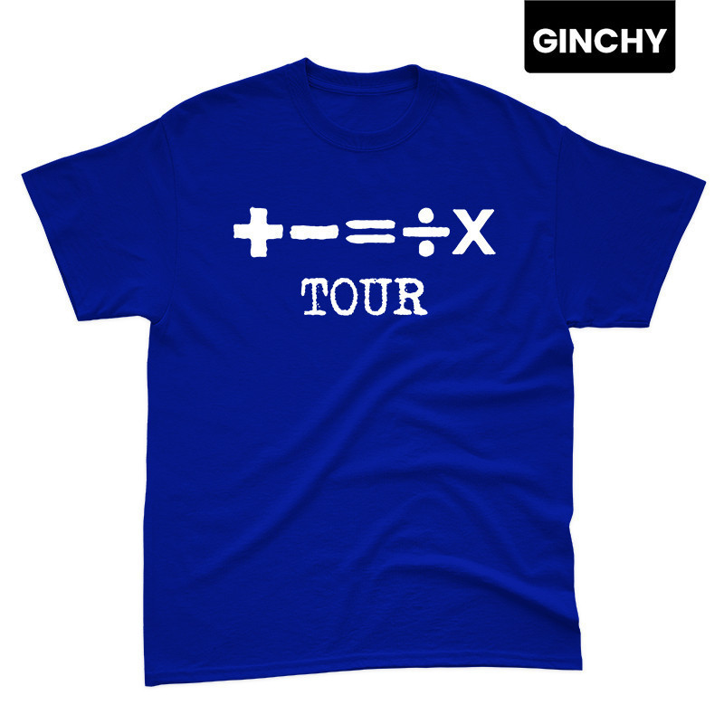 ใหม่ [พร้อมส่ง]Ed Sheeran" Math Symbol" |Manila Mathematic Concer ชุดปกติ ธรรมดา S-5XL y2k สีขาว ชีฟ