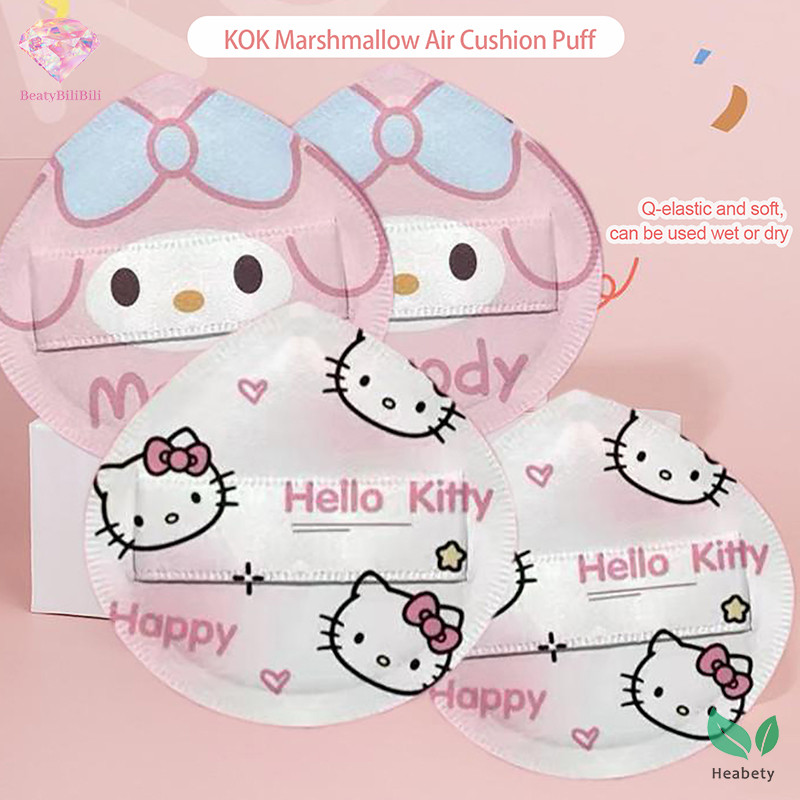 Heabety การ์ตูน Sanrio My Melody Kuromi Y2k Cotton Candy Air Cushion แป้งพัฟ Ins สาวหัวใจ Kawaii ความงามแต่งหน้าเครื่องมือเทศกาลของขวัญใหม่