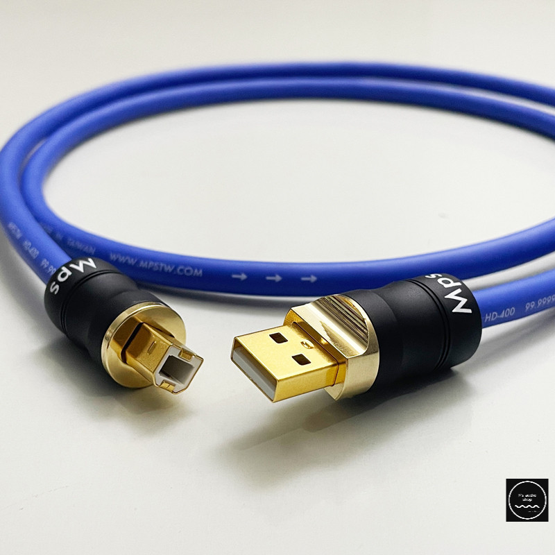 ..สายสัญญาณ HD-400 MPS  DAC 99.9999% OCC + OCC ชุบเงิน USB A TO B 2.0..
