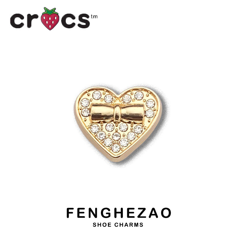 Jibbitz สําหรับ Crocs Charm Hole รองเท้า Crocs อุปกรณ์เสริมรองเท้าดอกไม้ตกแต่งหัวเข็มขัด DIY โลหะมุกเพชรรองเท้าหัวเข็มขัด