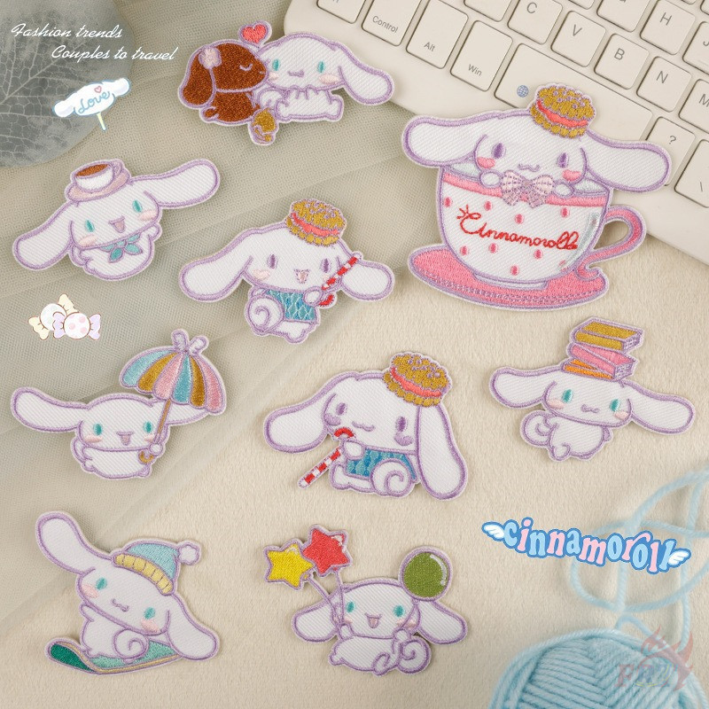 แพทช์สติกเกอร์ติดด้วยตนเอง Cinnamoroll Q-5 ตลก 1 ชิ้น DIY เหล็กบนเย็บเสื้อผ้ากระเป๋าอุปกรณ์เสริมตกแต่งป้ายแพทช์ (16 รูปแบบ)