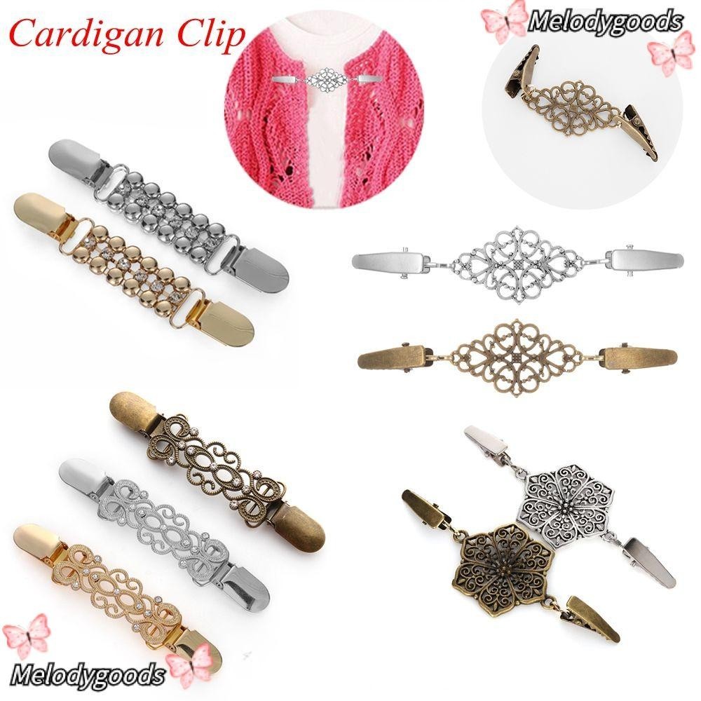 Melodg Cardigan Clip อินเทรนด์ Retro Shirt Collar Duck Clip Clasps