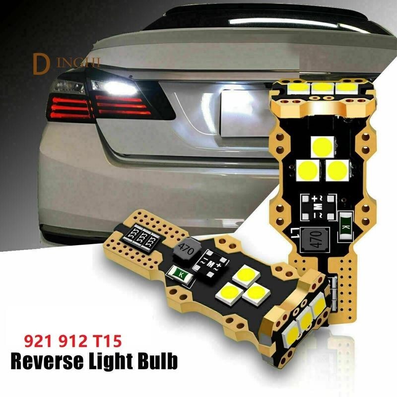 2X 921 912 W16W 902 906 916 T15 LED Reverse Back Up หลอดไฟ Canbus ข้อผิดพลาดฟรี 6000K Xenon Super Wh