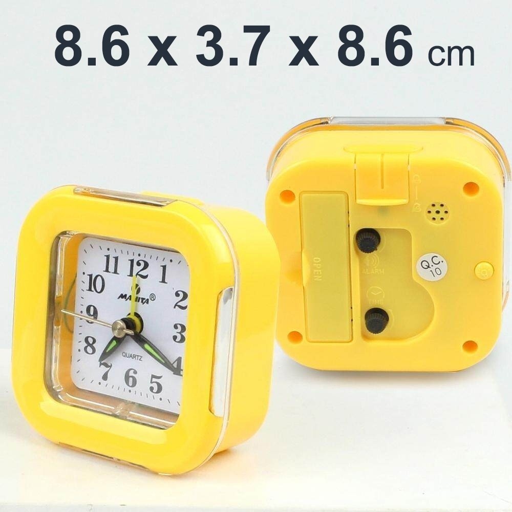 บอกเวลา นาฬิกาปลุก ทรงสี่เหลี่ยม คละสี  นาฬิกาปลุกดังๆ Alarm Clock XD796 รุ่น Square-plastic-Alarm-C