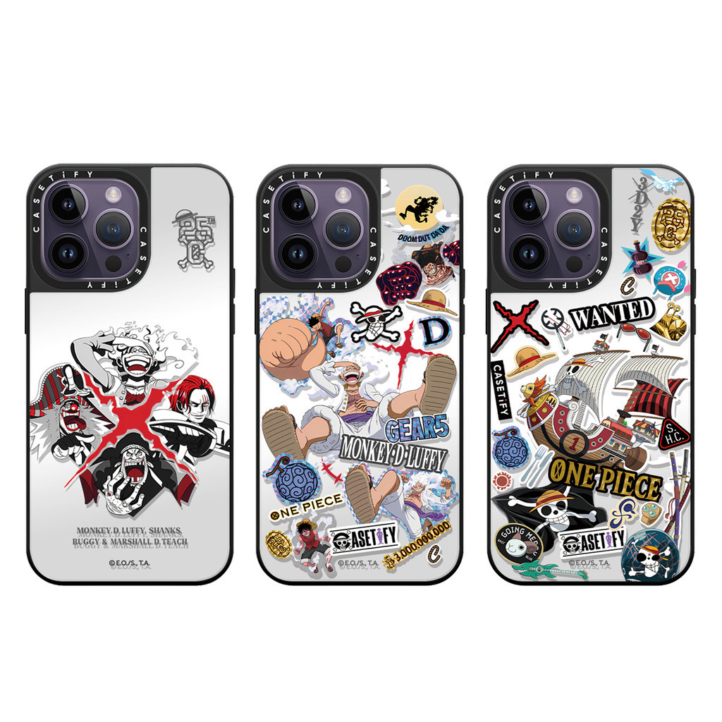 อะนิเมะone Piece Hard Mirrorเคสโทรศัพท์สําหรับIPhone 15 ProMax 15Pro 15 14 13 12 11 Pro Maxกรณีห่อกันกระแทกMatte Frostedด้านหลังอะคริลิค