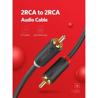 UGREEN รุ่น AV104 2 RCA to 2 RCA สายสัญญาณเสียง Stereo Audio Cable สายยาว 1-2 เมตร