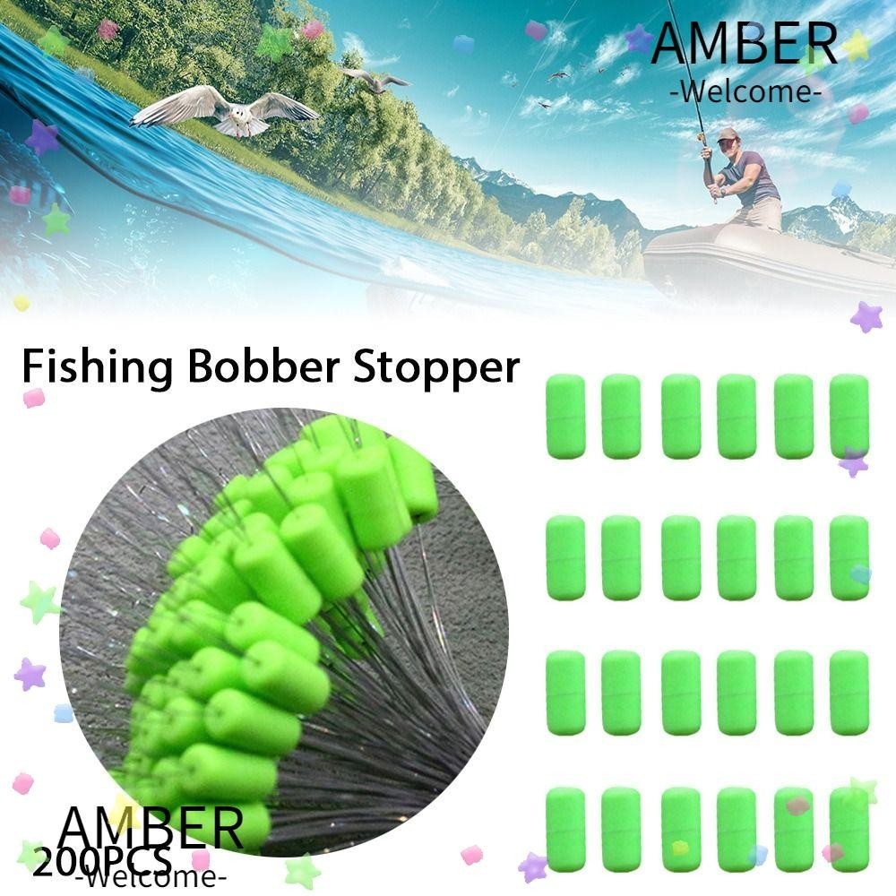 Amber จุกยางลอยน้ํา 3 สี ความเข้มข้นสูง อุปกรณ์เสริม สําหรับตกปลา 200 ชิ้น