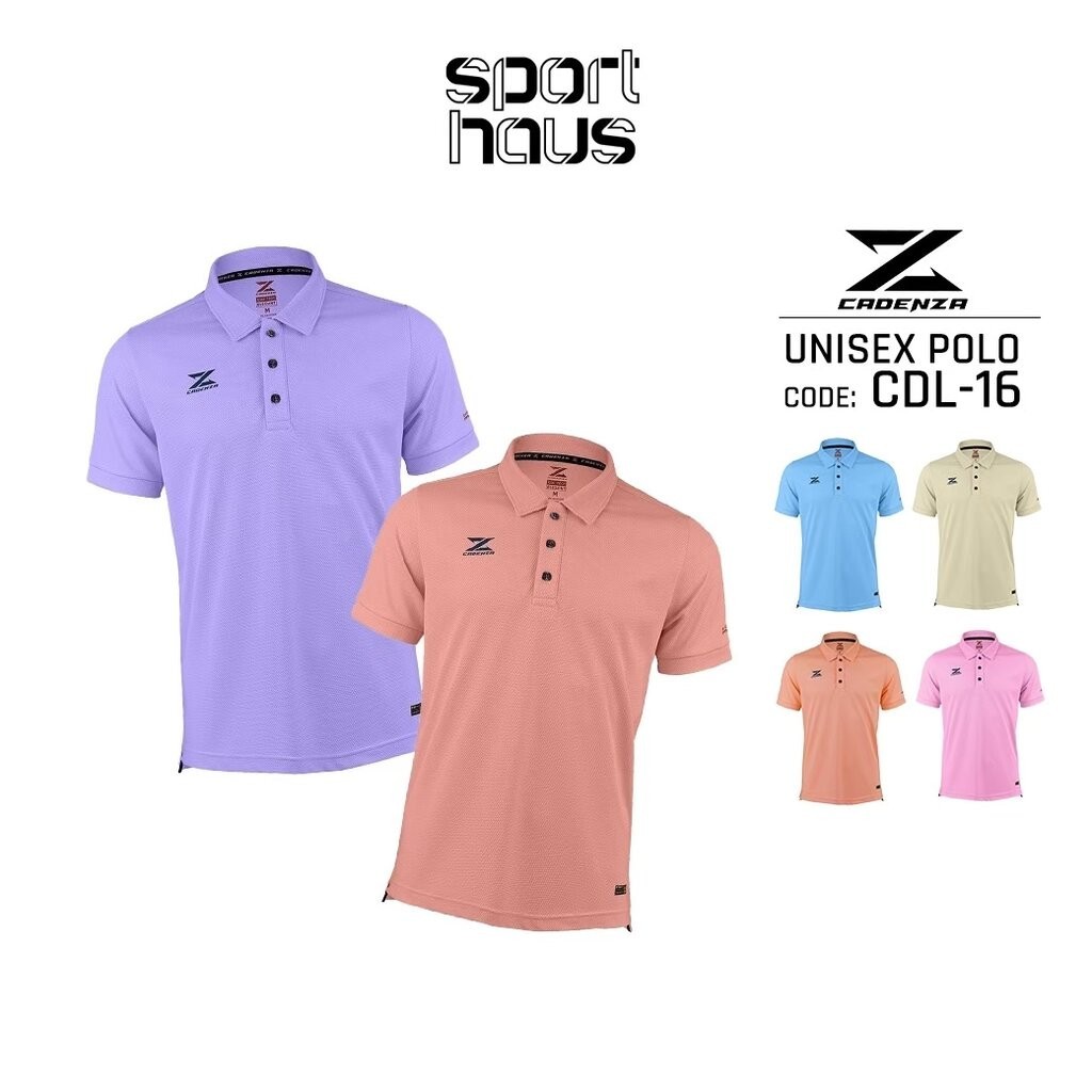 CADENZA เสื้อโปโล เสื้อคอปก พรีเมี่ยม คาเดนซ่า รุ่น CDL-16 - สีฟ้า/ครีม/ม่วง/ส้มอ่อน/ชมพู/มะฮอกกานี