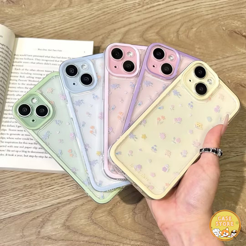 เคสใสลายดอกไม้เรียบง่าย เข้ากันได้กับ VIVO Y21 Y17s Y20 Y21s Y16 Y15s Y22 Y12 Y15 Y12i Y36 Y02 Y91 Y27 Y11 Y17 Y20s