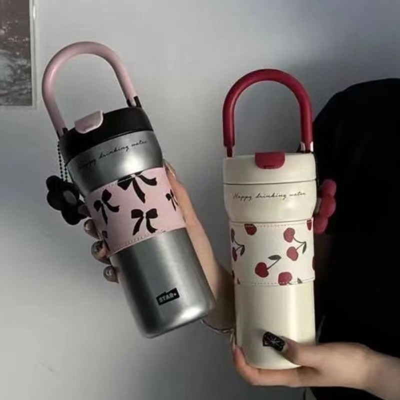 Star+ เทอร์โมคัพ 2024 ถ้วยกาแฟ 316 สแตนเลสฟางขวดน้ํา ซื้อกลับบ้าน ถ้วยพกพาขวดน้ําแบบพกพาขวดน้ําแบบพกพาถ้วยป้องกันสิ่งแวดล้อม