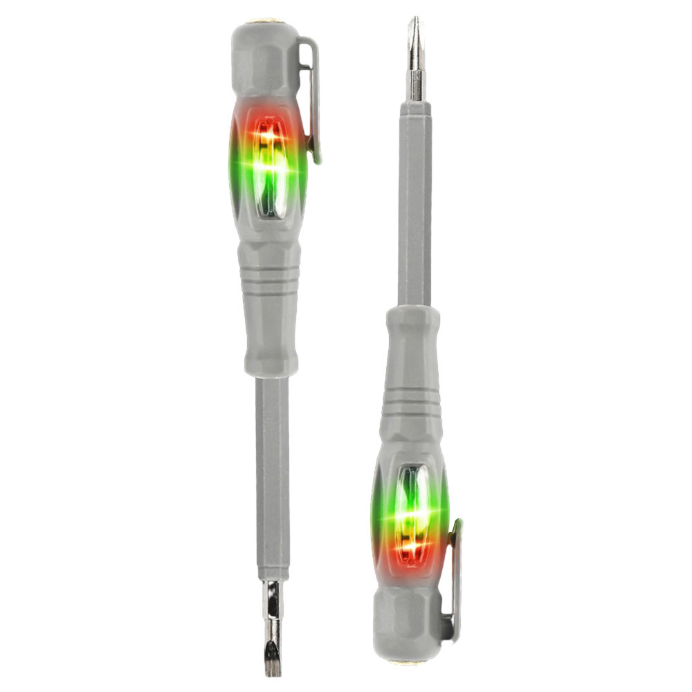 Ac24-250v Slotted/Phillips ไขควงเครื่องทดสอบแรงดันไฟฟ้าแรงบิดสูง Twin Light ช่างไฟฟ้าพิเศษปากกาวัด