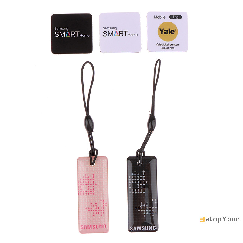 Eatopyour] ล็อคประตูลายนิ้วมือ NFC RF สติ๊กเกอร์พวงกุญแจอิเล็กทรอนิกส์ 13.56MHz การ์ด IC แท็กอัจฉริยะ Keyfobs การควบคุมการเข้าถึงใหม่