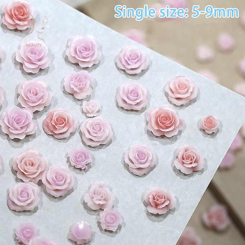 [maybeauty] 50 ชิ้นน่ารักใหม่เรซิ่น 3d สีม่วง Rose เล็บ Rhinestones อัญมณี Glitter เล็บเครื่องมือตกแต่งเล็บ {TH} - รูปที่ 3