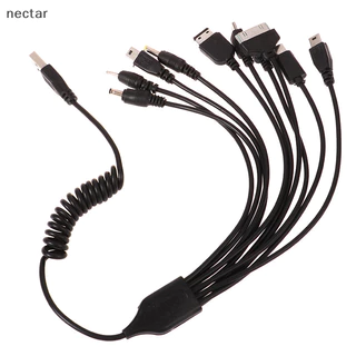 Tar 1 PC 10 In 1 Micro USB Multi Pin Cable Charger Universal USB Adapter Cable Data Wire Wire Data Transfer Cable N