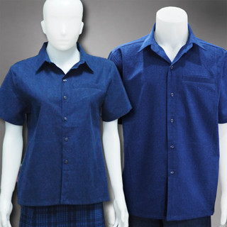 เสื้อม่อฮ่อม เชิ๊ตชาย หญิง  สีพื้น ฟอกหิมะนุ่มพิเศษ มี 3 กระ…