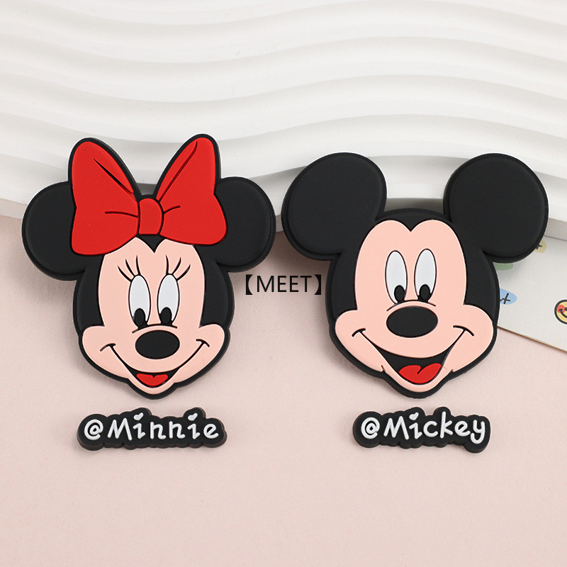 【MEET】9ชิ้น/แพ็คมิกกี้เมาส์กาวอ่อนทําเองอุปกรณ์เครื่องประดับเคสโทรศัพท์ฉนวนกันความร้อนถ้วยน้ําตกแต่งแพทช์พีวีซีกาวอ่อนชุดอุปกรณ์เสริม