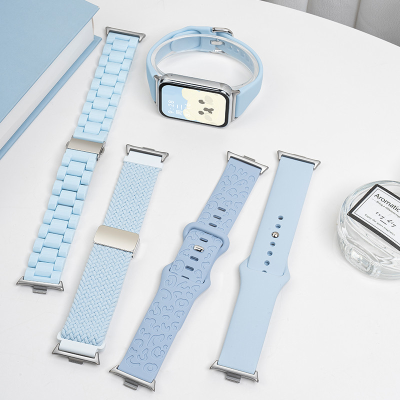 Blue Series เปลี่ยนสายนาฬิกาสําหรับ Xiaomi Redmi Watch 4 สายนาฬิกาอัจฉริยะสําหรับ Xiaomi MI Band 9 8 Pro อุปกรณ์เสริมสายรัดข้อมือ