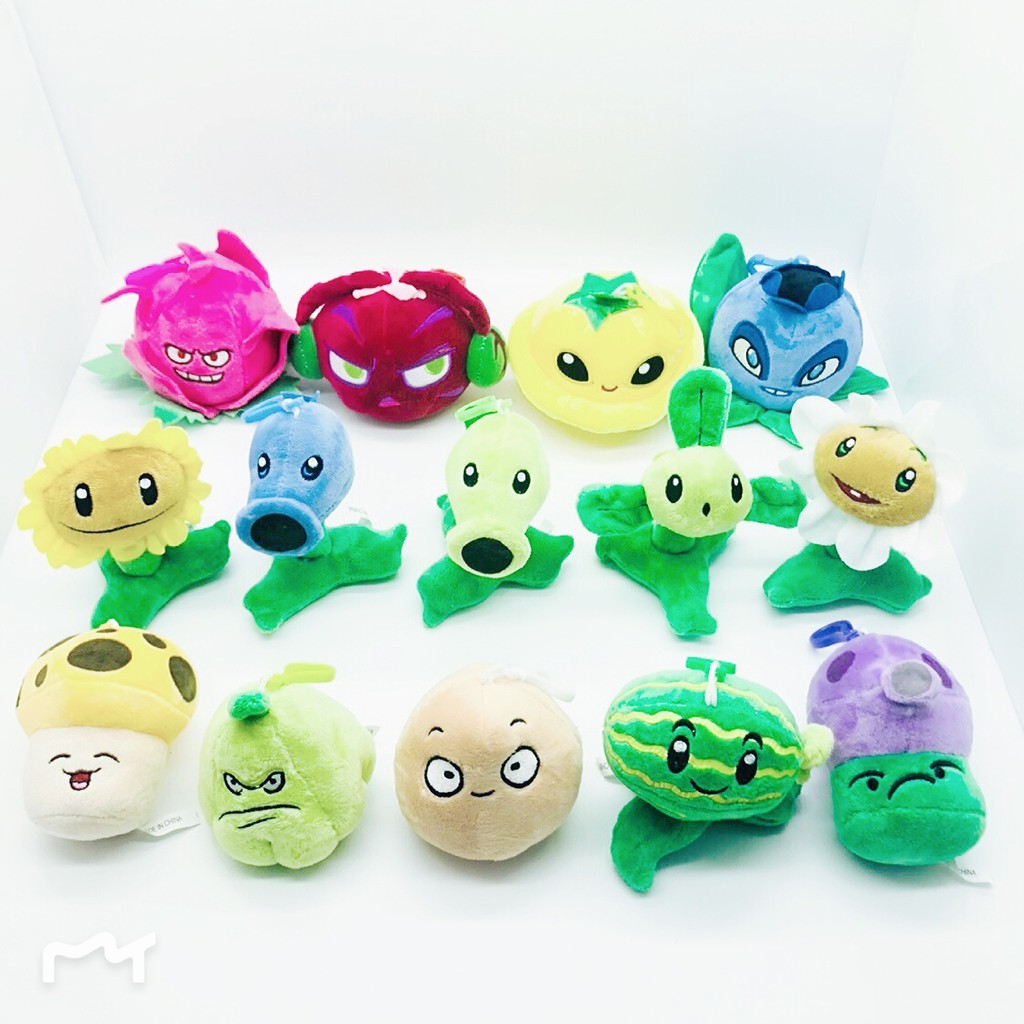 Plants vs Zombies Plush Toy keychain กระเป๋าเป้สะพายหลังการ์ตูนน่ารัก Charm Sunflower, peashooter, chomper characters Soft Toy Gift for KIDS & FANS